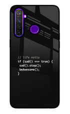 Life Motto Code Realme 5 Pro Glass Case