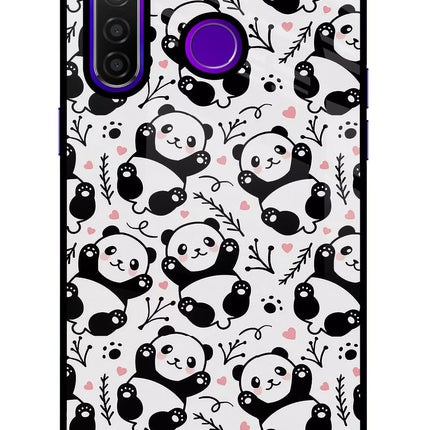 Cute Panda Realme 5 Pro Glass Case