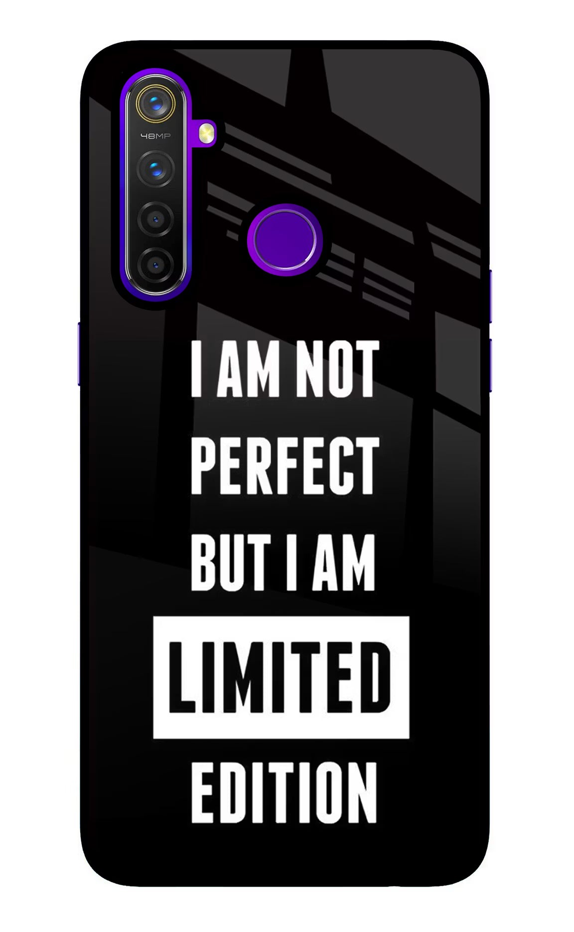 I Am Not Perfect But I Am Limited Edition Realme 5 Pro Glass Case Back Cover by Casekaro