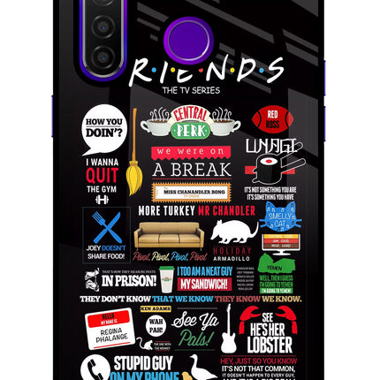 FRIENDS Realme 5 Pro Glass Case Back Cover by Casekaro