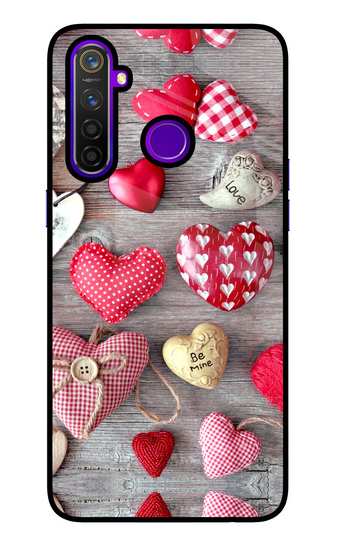 Love Wallpaper Realme 5 Pro Glass Case Back Cover by Casekaro