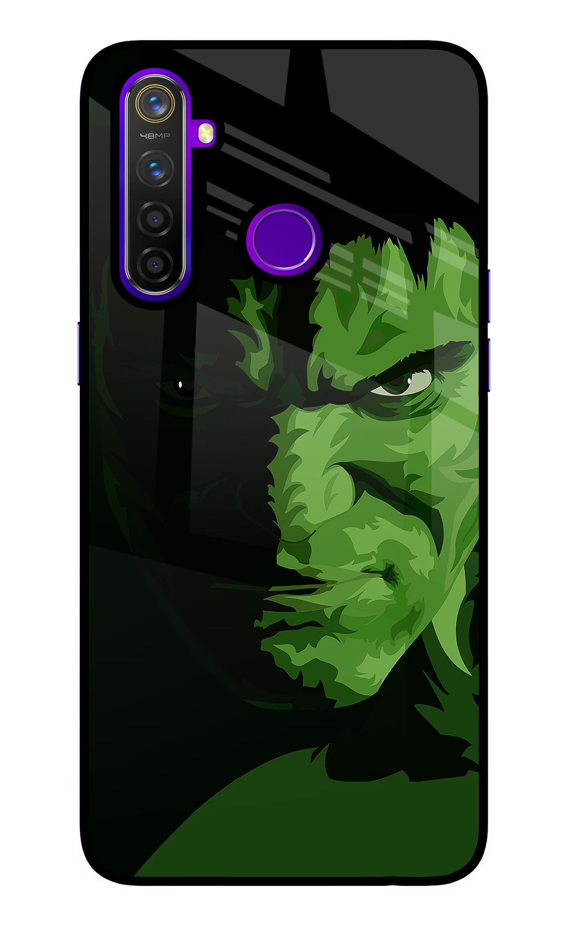 HULK Realme 5 Pro Glass Case Back Cover by Casekaro