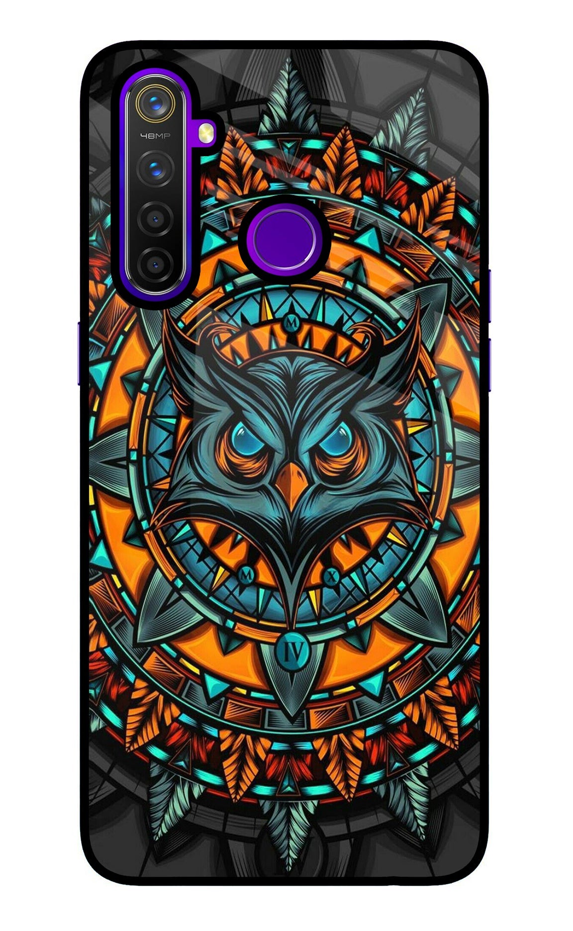 Angry Owl Art Realme 5 Pro Glass Case