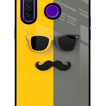 Sunglasses with Mustache Realme 5 Pro Glass Case