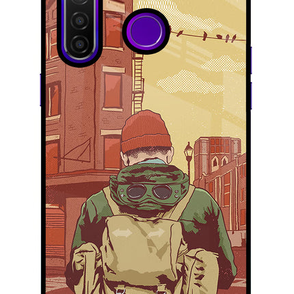 Adventurous Realme 5 Pro Glass Case Back Cover by Casekaro