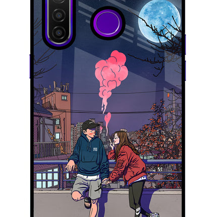 Chilling Couple Realme 5 Pro Glass Case