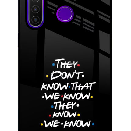 FRIENDS Dialogue Realme 5 Pro Glass Case Back Cover by Casekaro