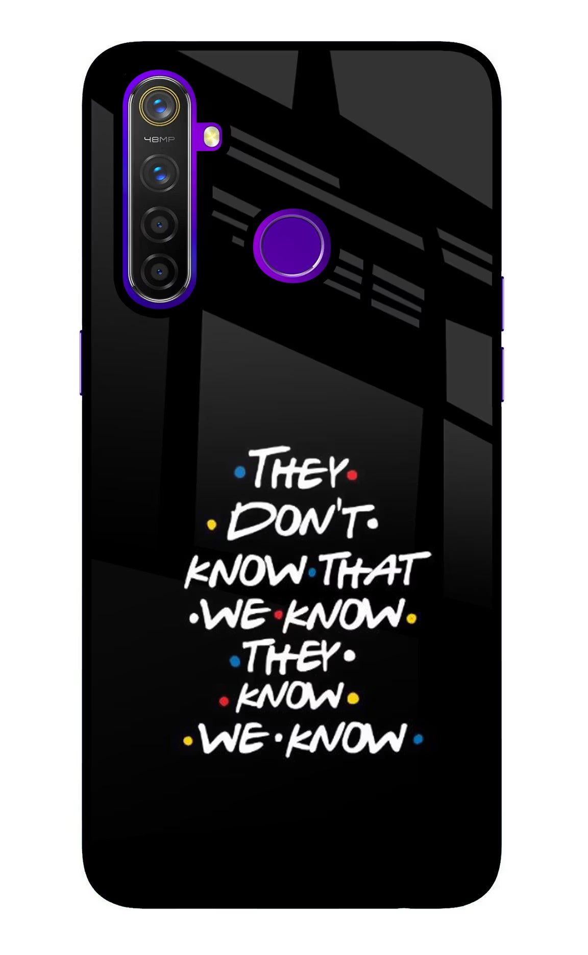FRIENDS Dialogue Realme 5 Pro Glass Case Back Cover by Casekaro