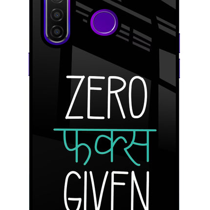 Zero Fucks Given Realme 5 Pro Glass Case