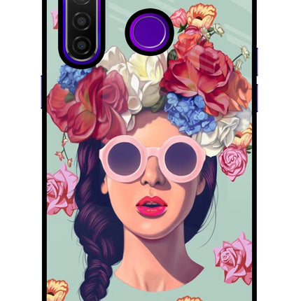 Pretty Girl Realme 5 Pro Glass Case Back Cover by Casekaro