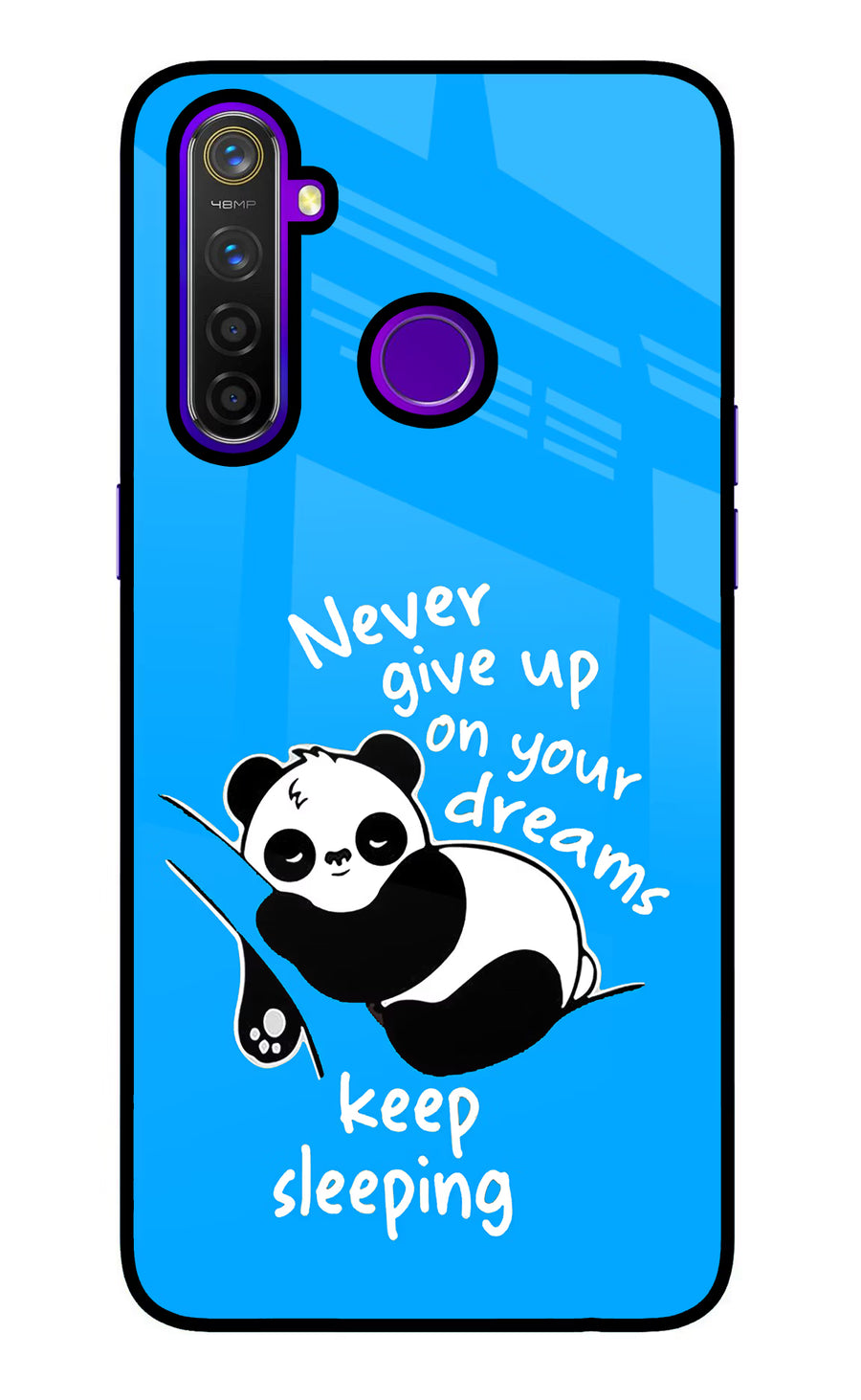 Keep Sleeping Realme 5 Pro Back Cover, Glass case