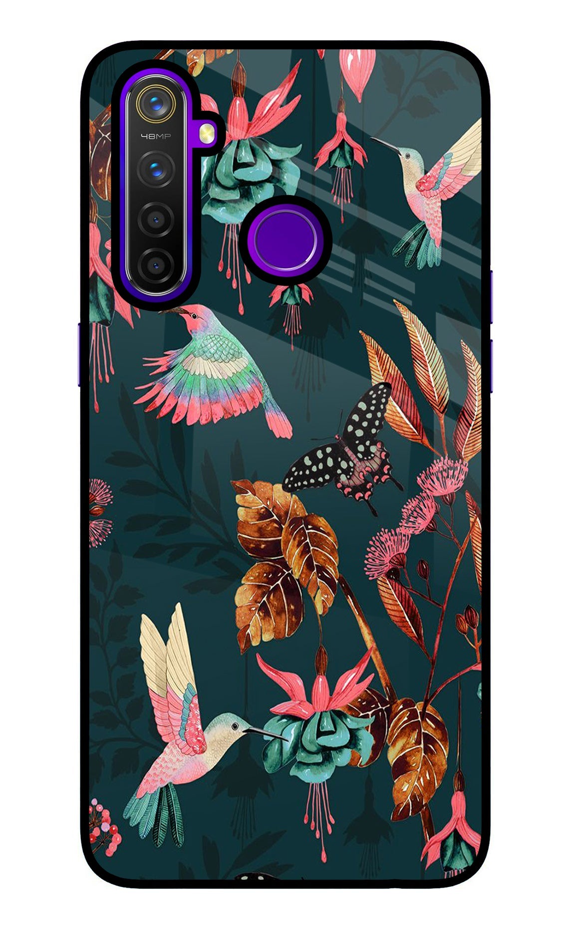 Birds Realme 5 Pro Glass Case