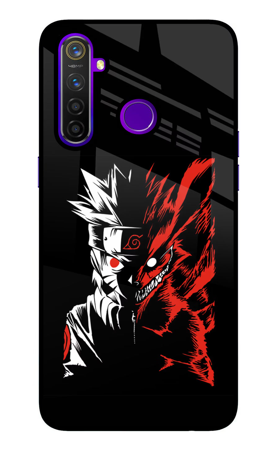 Naruto Two Face Realme 5 Pro Back Cover, Glass case