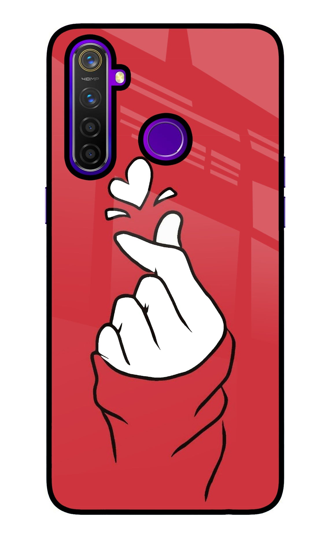 Korean Love Sign Realme 5 Pro Glass Case