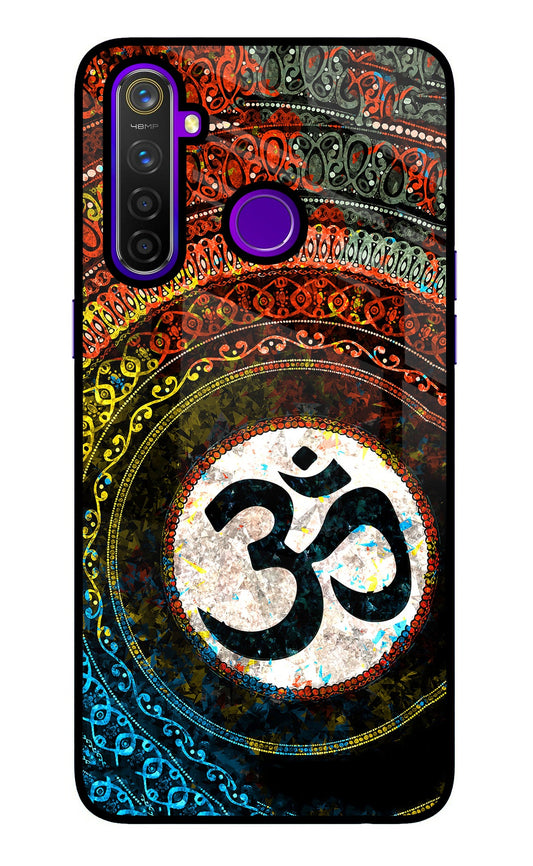 Om Cultural Realme 5 Pro Glass Case