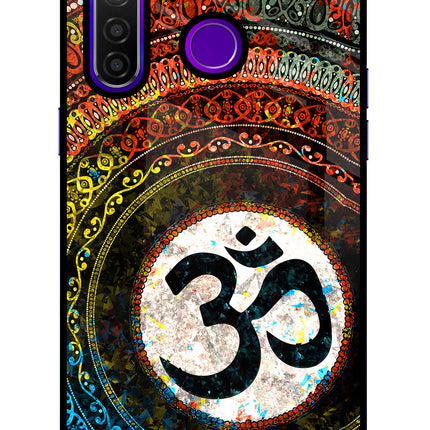 Om Cultural Realme 5 Pro Glass Case