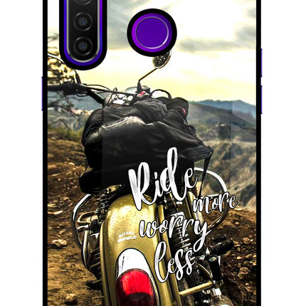 Ride More Worry Less Realme 5 Pro Glass Case