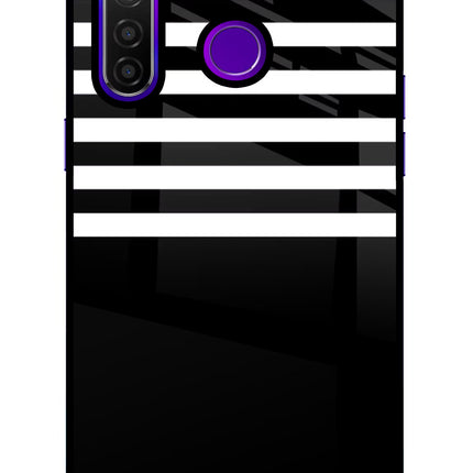 Black and White Print Realme 5 Pro Glass Case