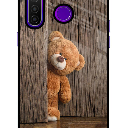 Teddy Wooden Realme 5 Pro Glass Case Back Cover by Casekaro