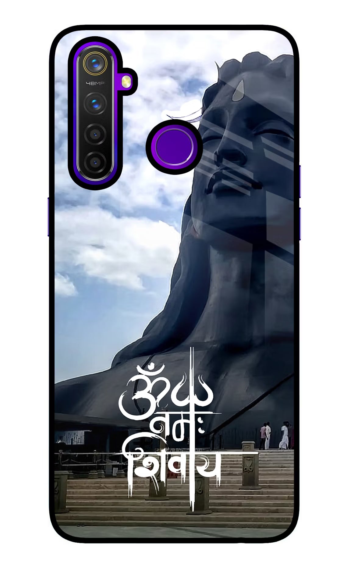Om Namah Shivay Realme 5 Pro Glass Case Back Cover by Casekaro