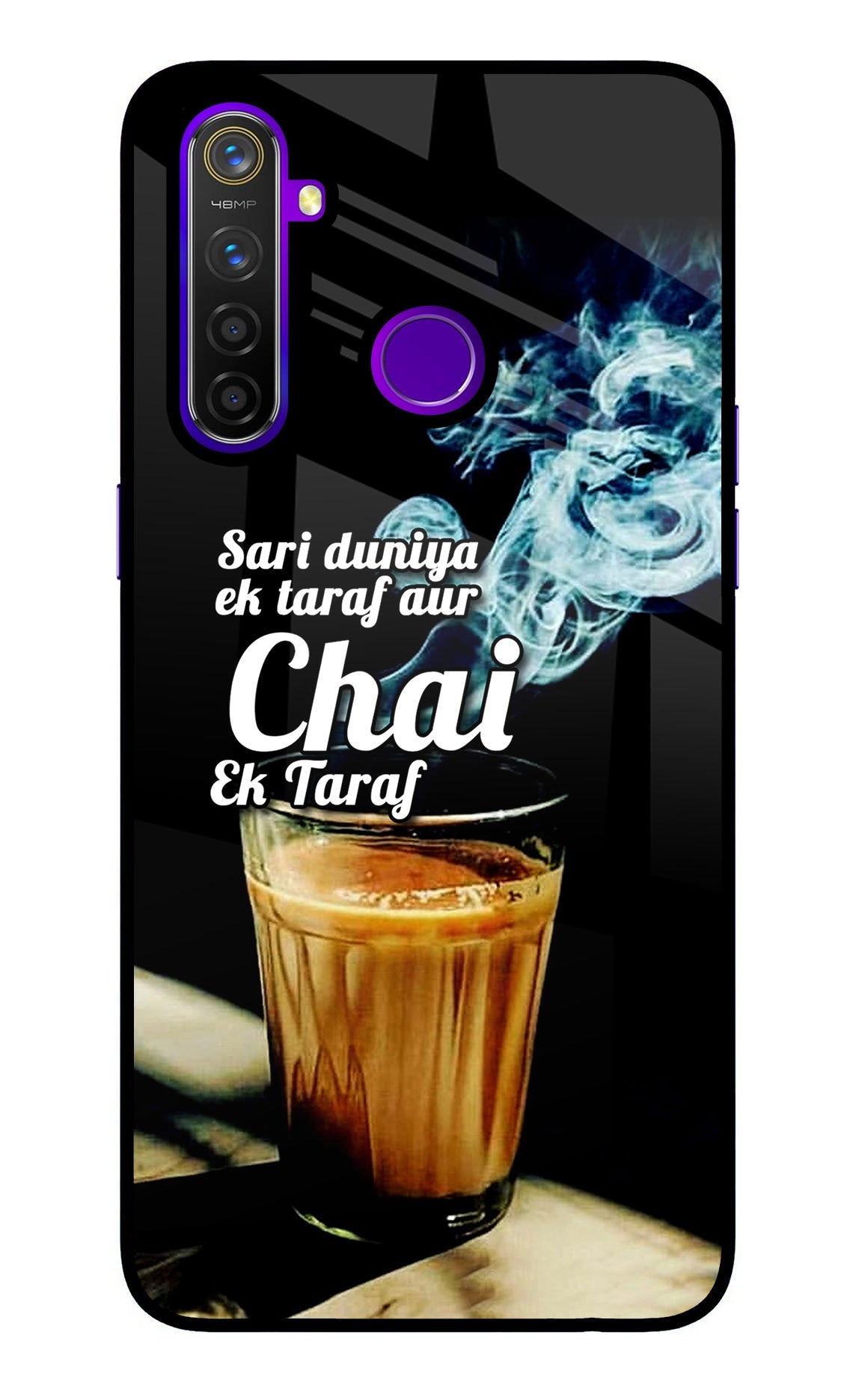 Chai Ek Taraf Quote Realme 5 Pro Glass Case