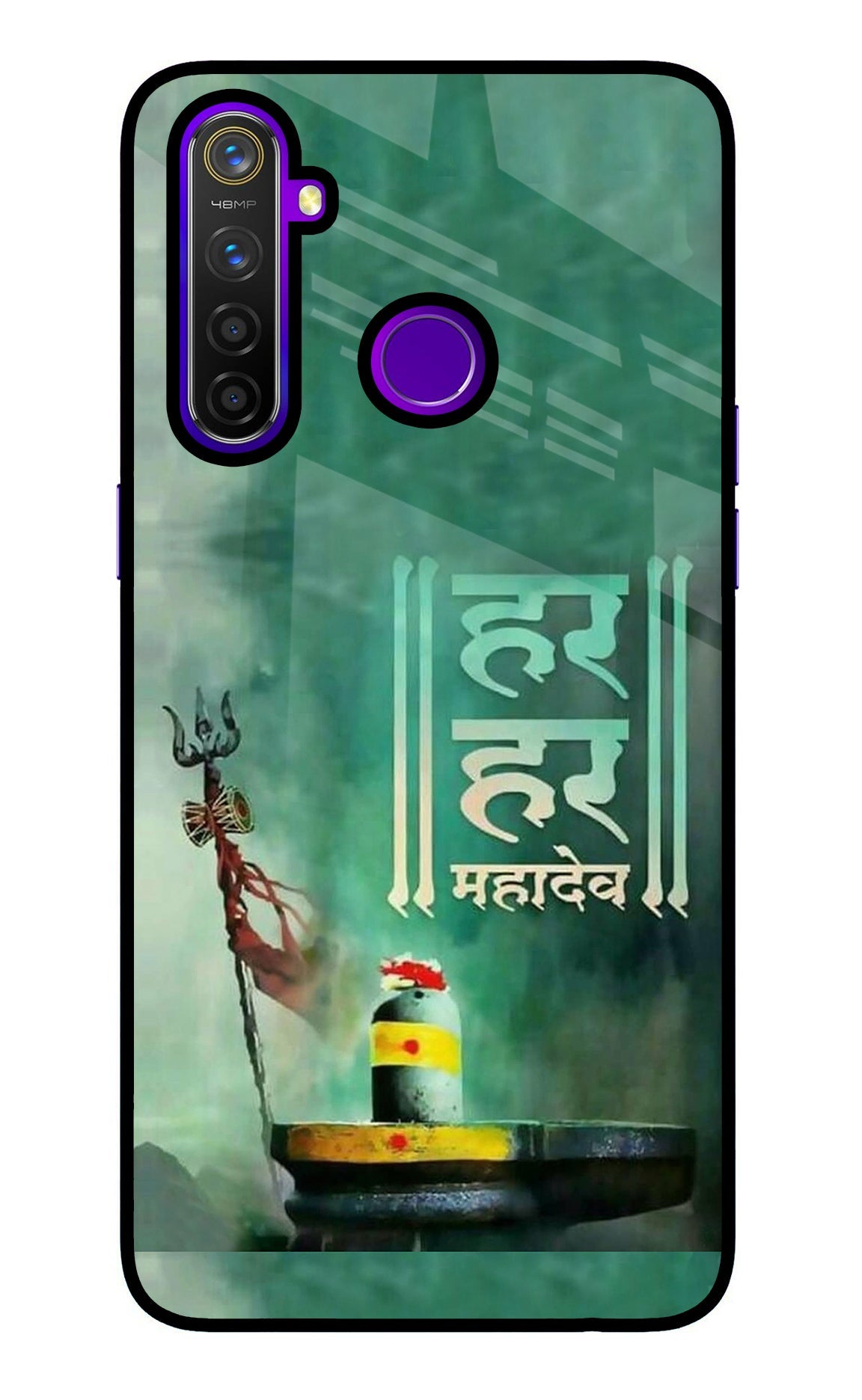 Har Har Mahadev Shivling Realme 5 Pro Glass Case