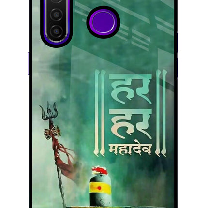 Har Har Mahadev Shivling Realme 5 Pro Glass Case