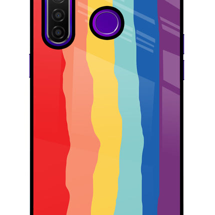 Rainbow Realme 5 Pro Glass Case Back Cover by Casekaro