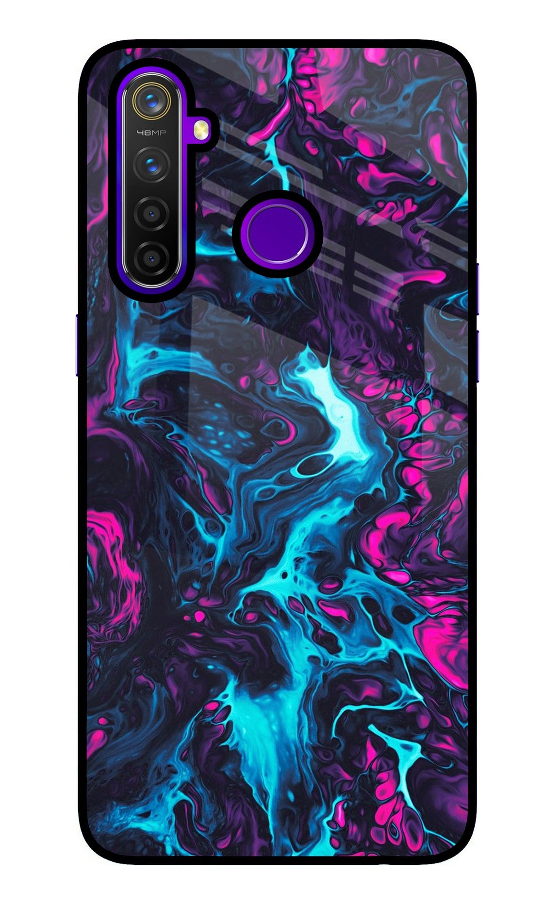 Abstract Realme 5 Pro Glass Case