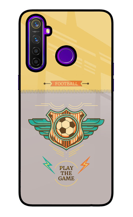 Football Realme 5 Pro Glass Case