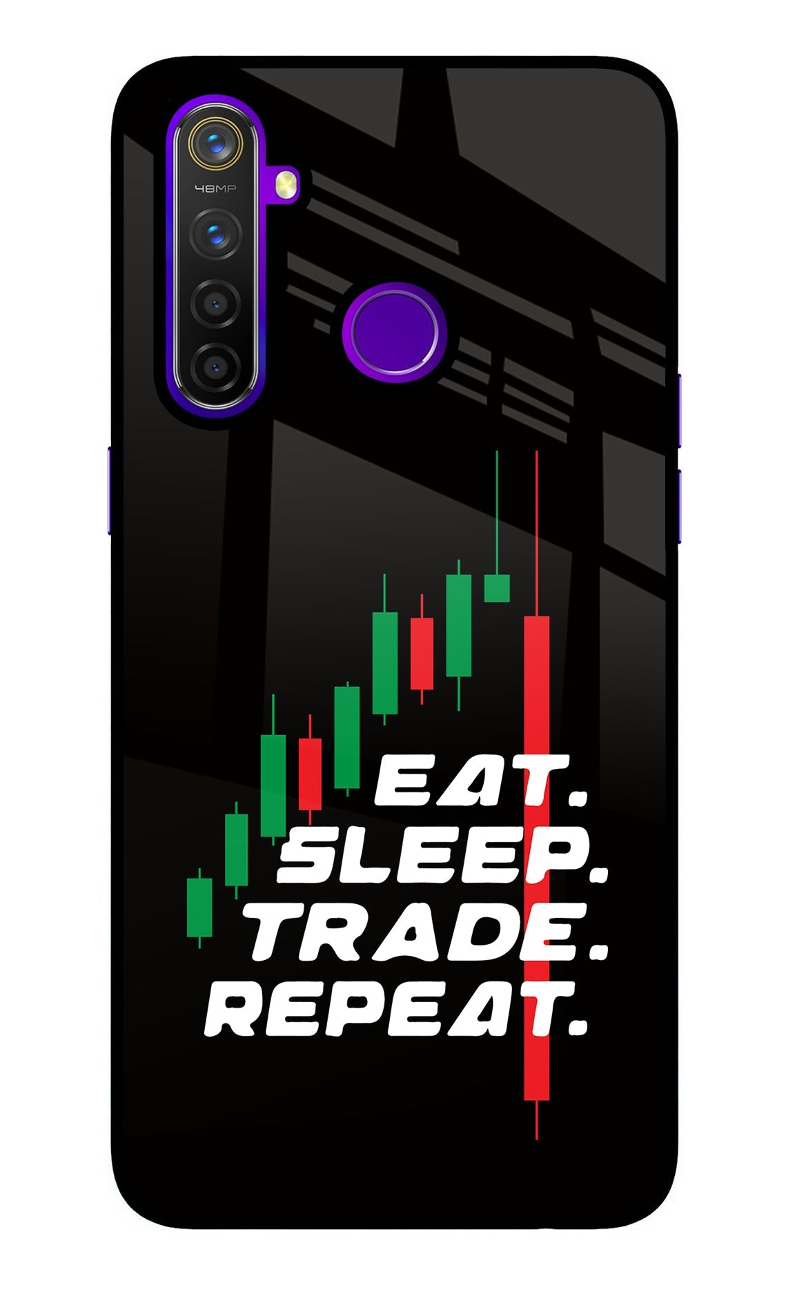 Eat Sleep Trade Repeat Realme 5 Pro Back Cover