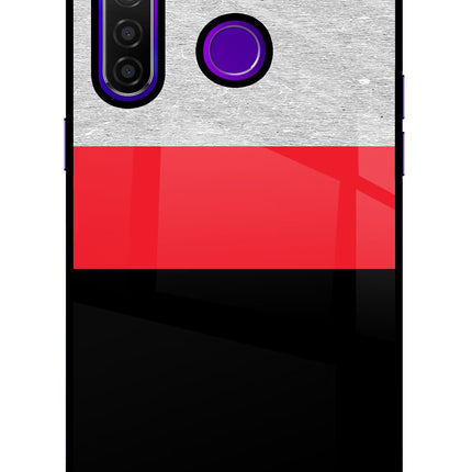Tri Color Pattern Realme 5 Pro Glass Case