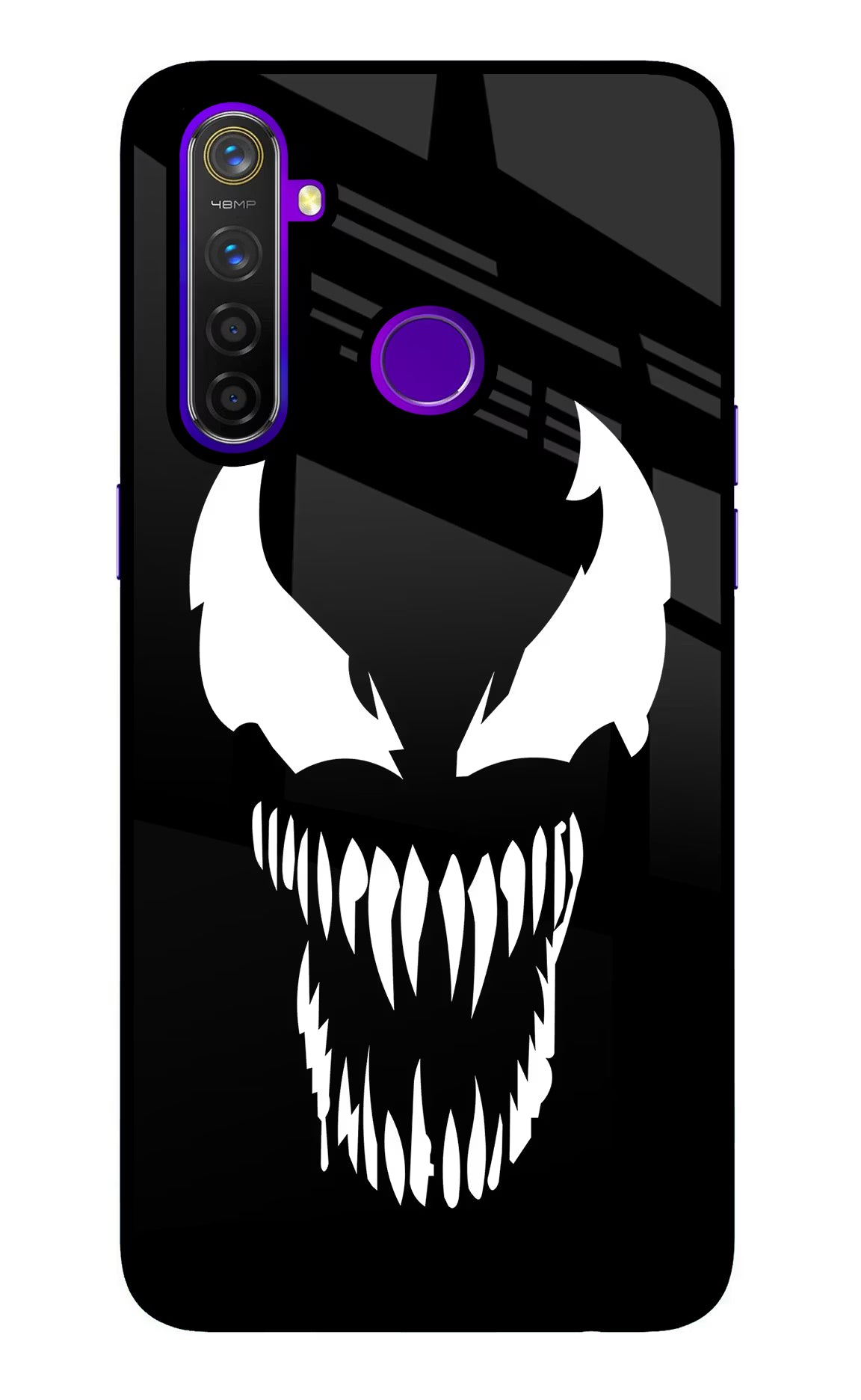 Venom Realme 5 Pro Glass Case Back Cover by Casekaro