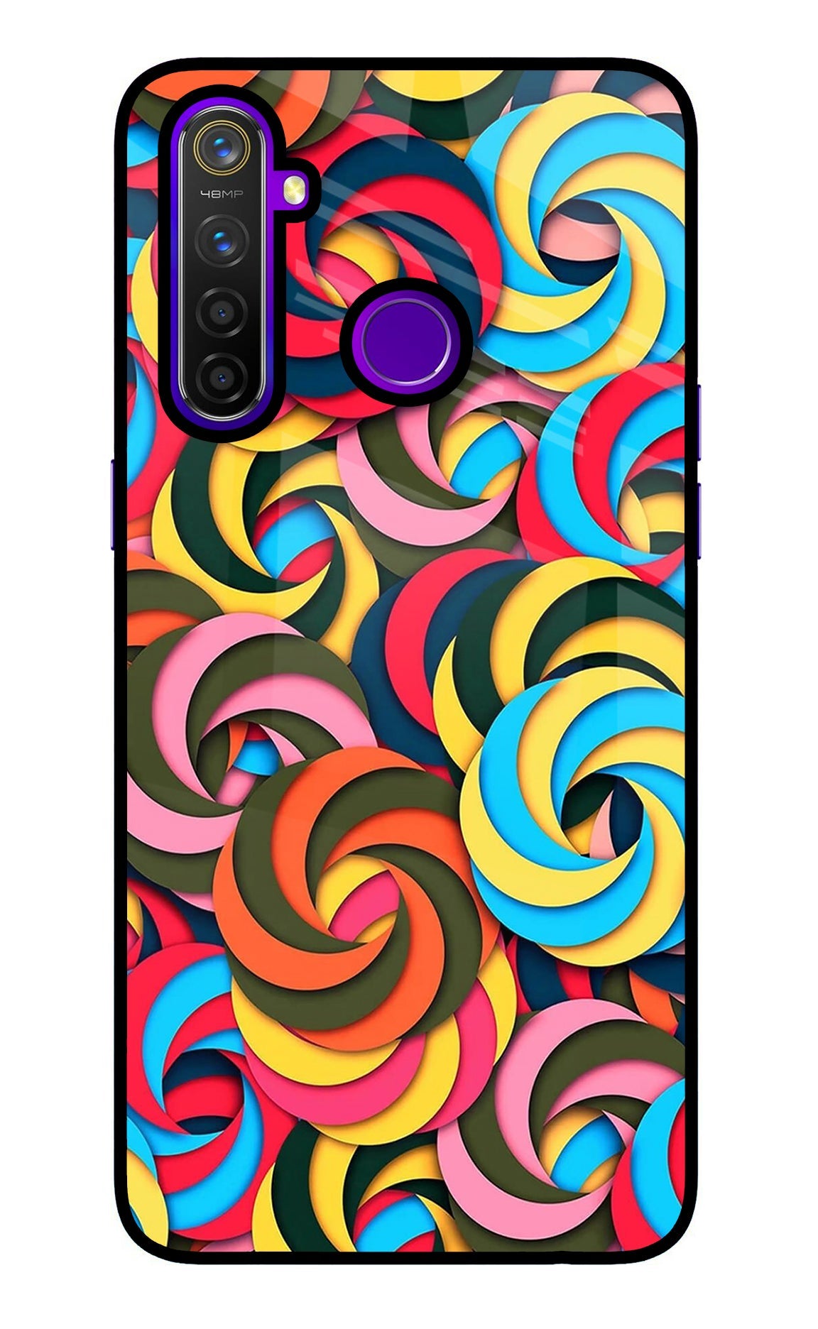 Spiral Pattern Realme 5 Pro Back Cover