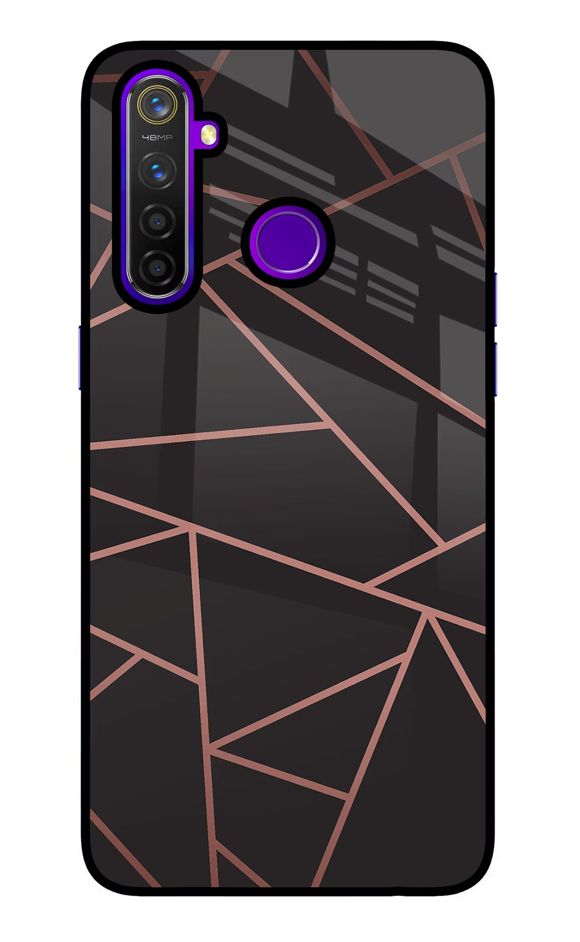 Geometric Pattern Realme 5 Pro Glass Case Back Cover by Casekaro