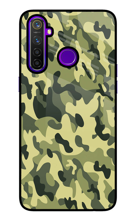 Camouflage Realme 5 Pro Glass Case