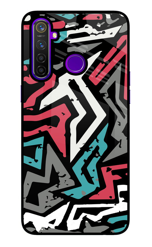 Geometric Graffiti Realme 5 Pro Glass Case