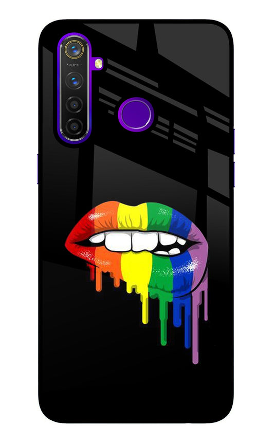 Lips Biting Realme 5 Pro Glass Case