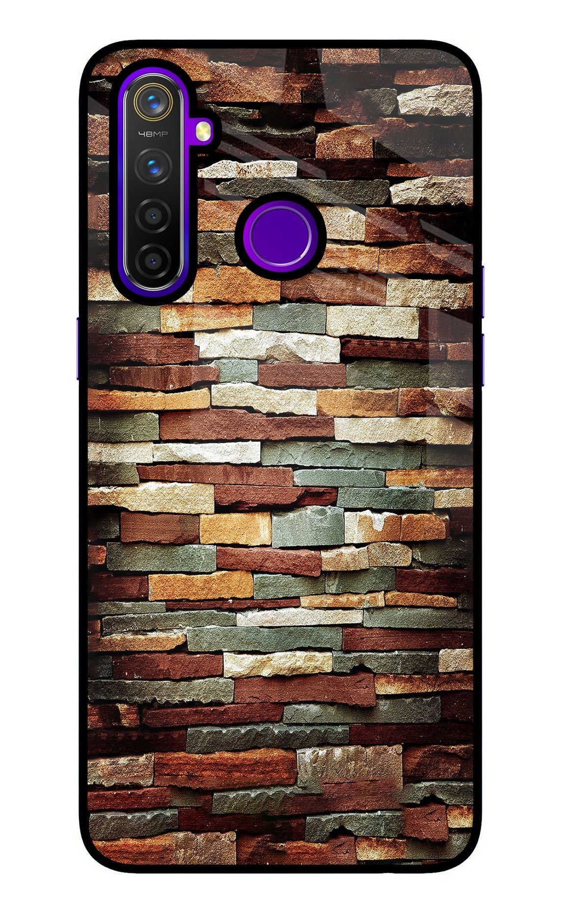 Bricks Pattern Realme 5 Pro Back Cover