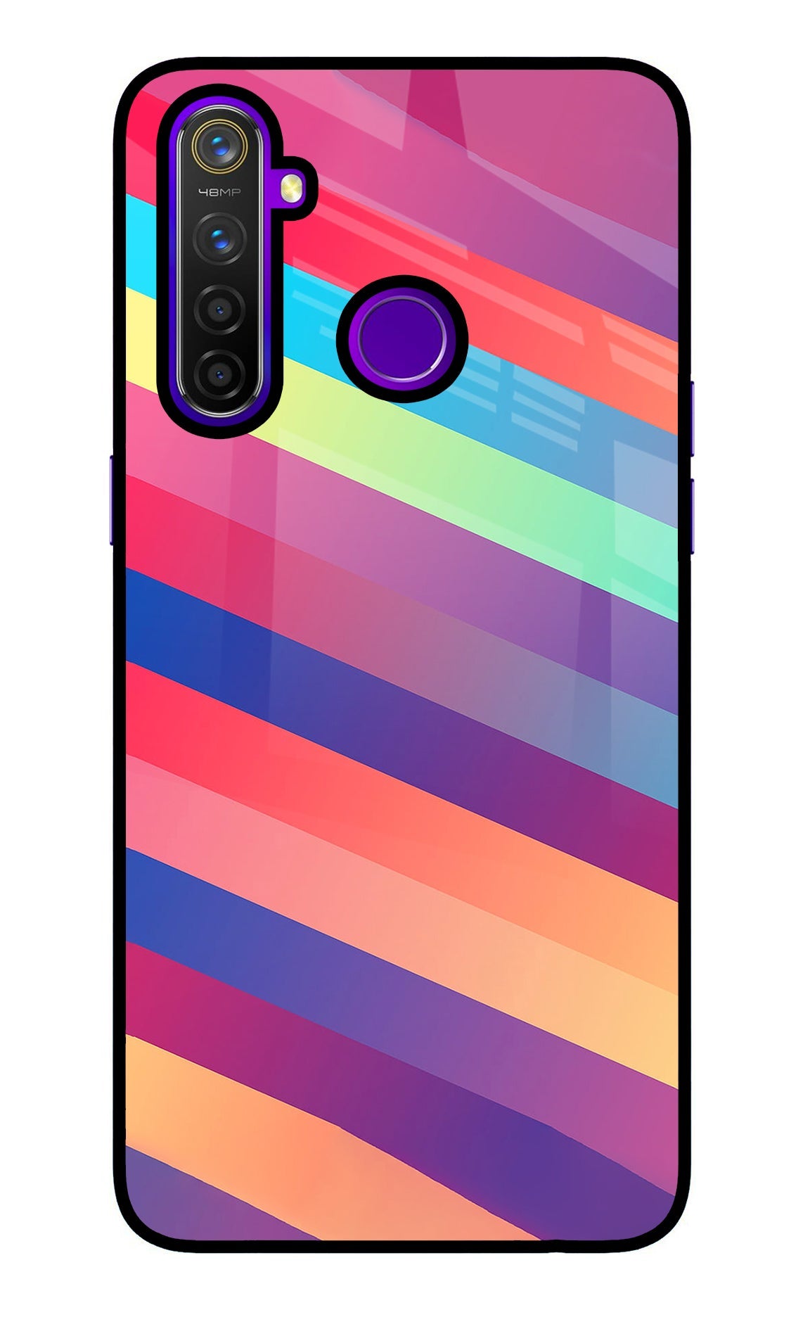 Stripes color Realme 5 Pro Back Cover