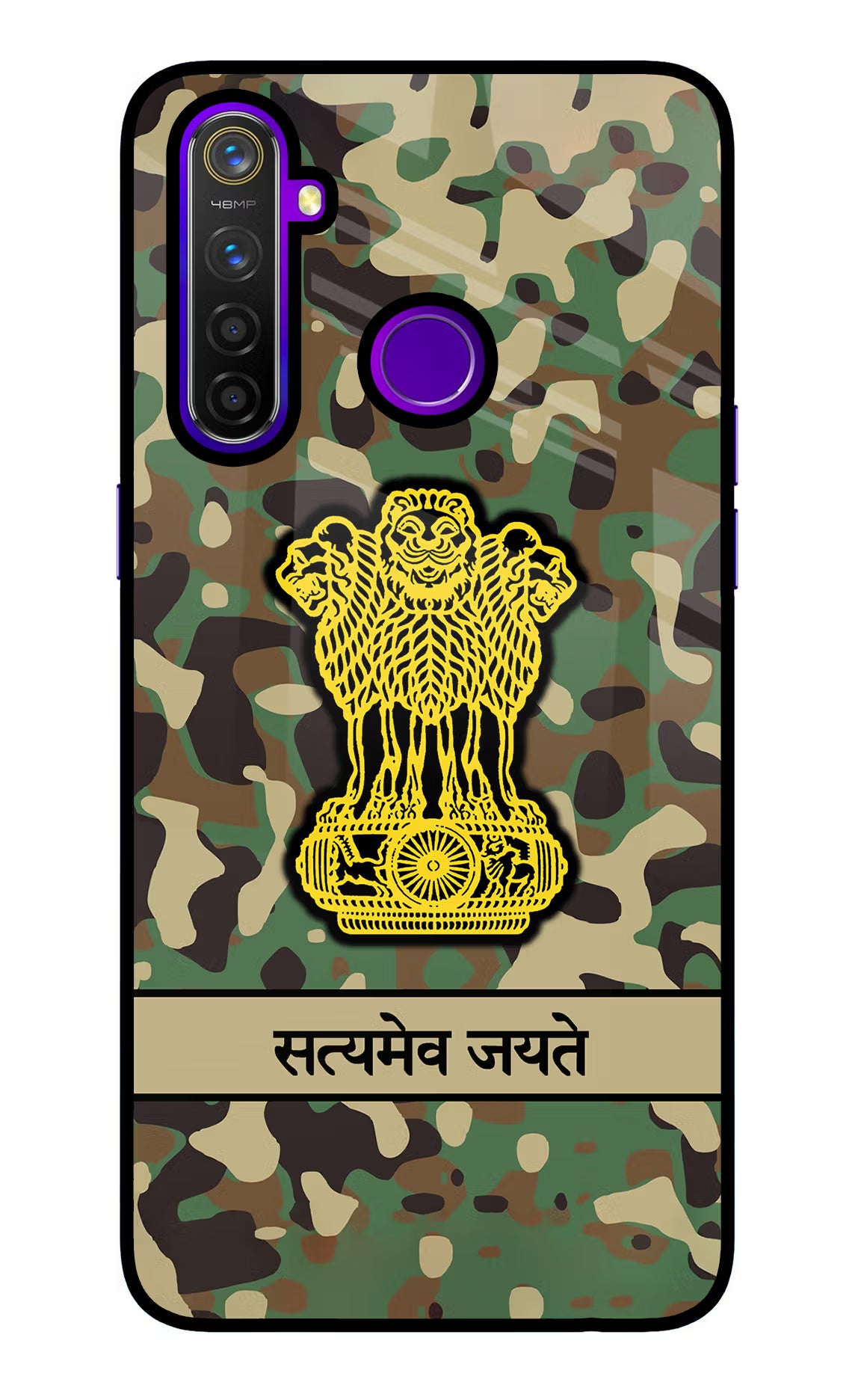 Satyamev Jayate Army Realme 5 Pro Glass Case