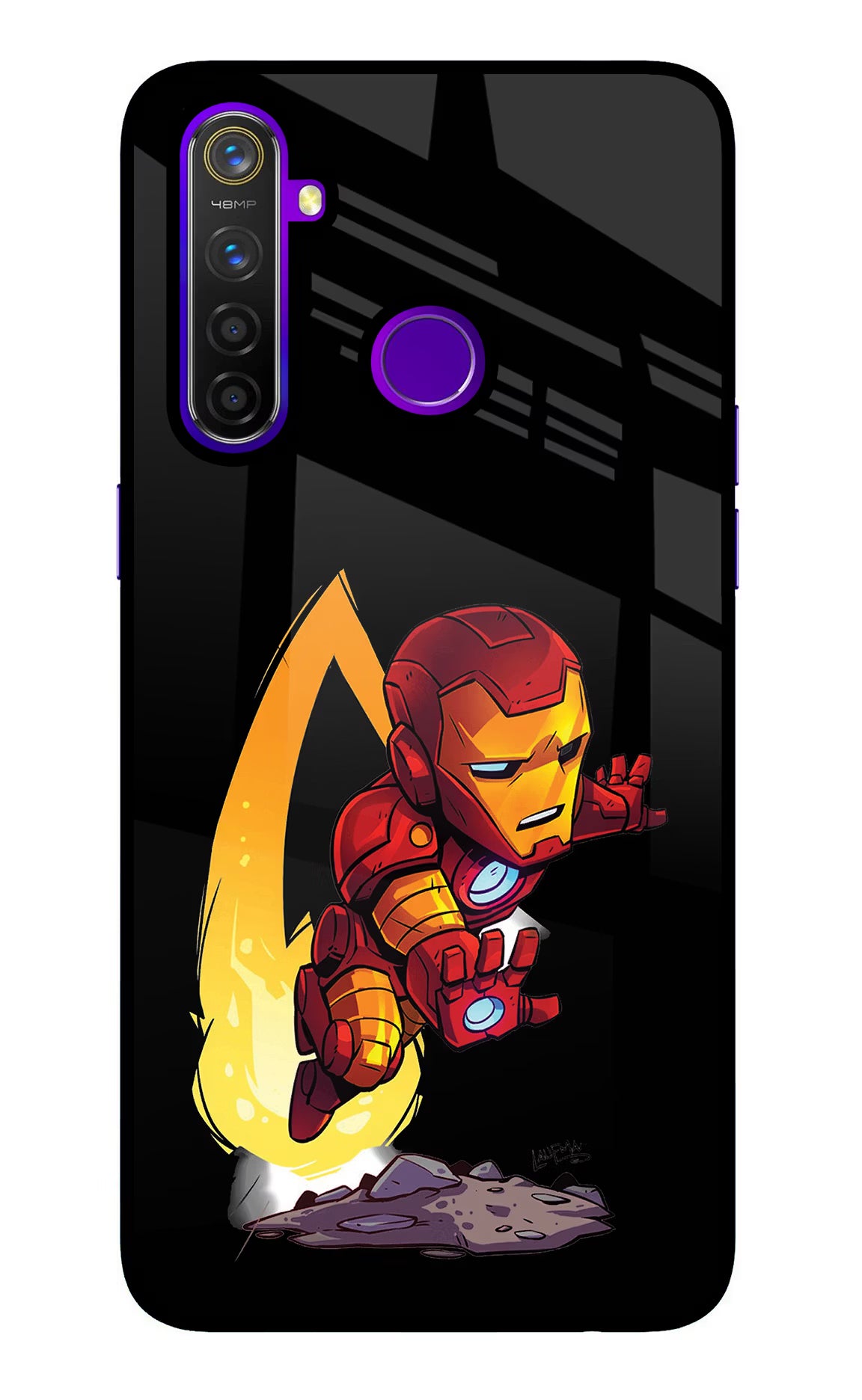 IronMan Realme 5 Pro Glass Case Back Cover by Casekaro
