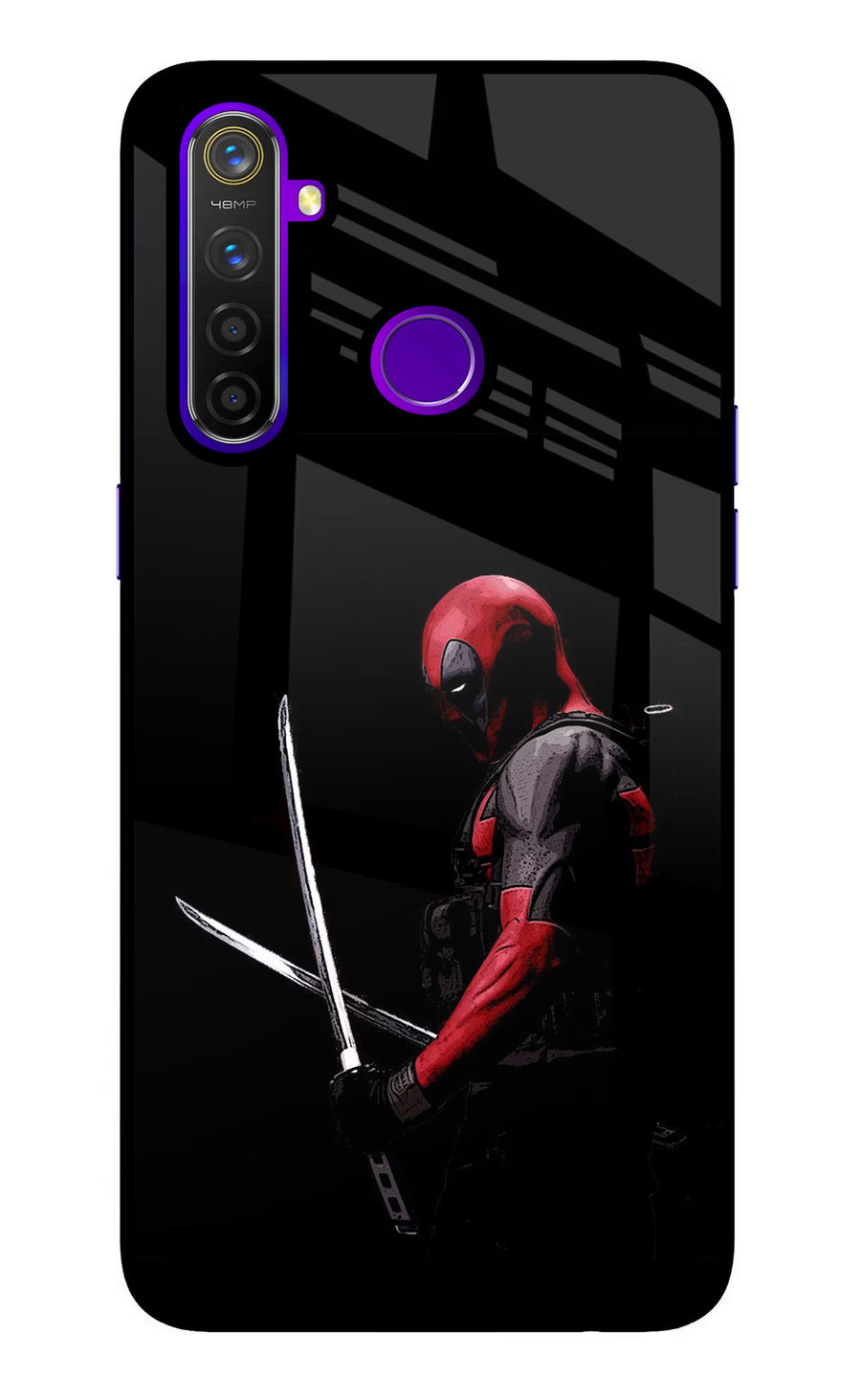 Deadpool Realme 5 Pro Back Cover, Glass case