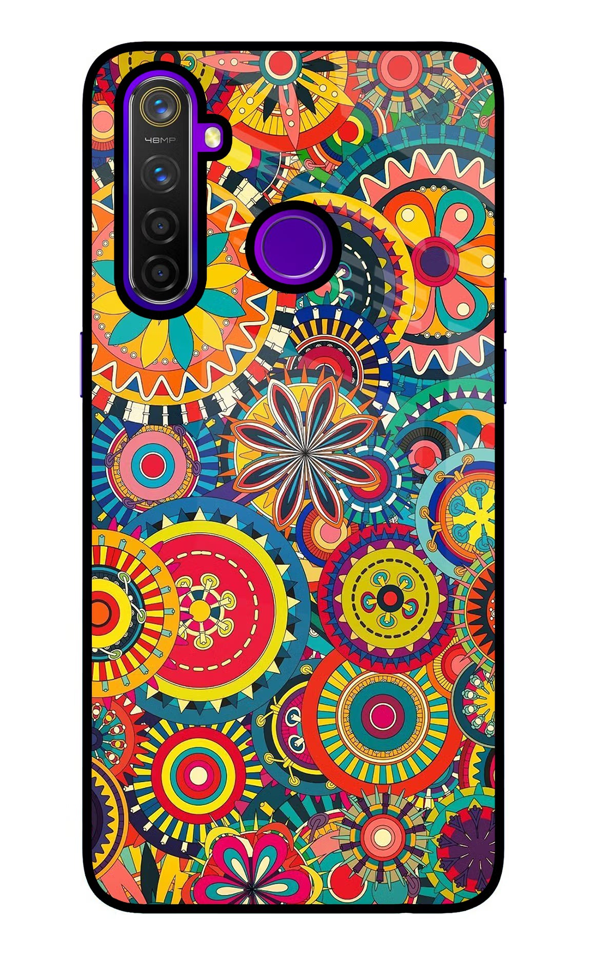 Gol Gol Art Realme 5 Pro Glass Case Back Cover by Casekaro