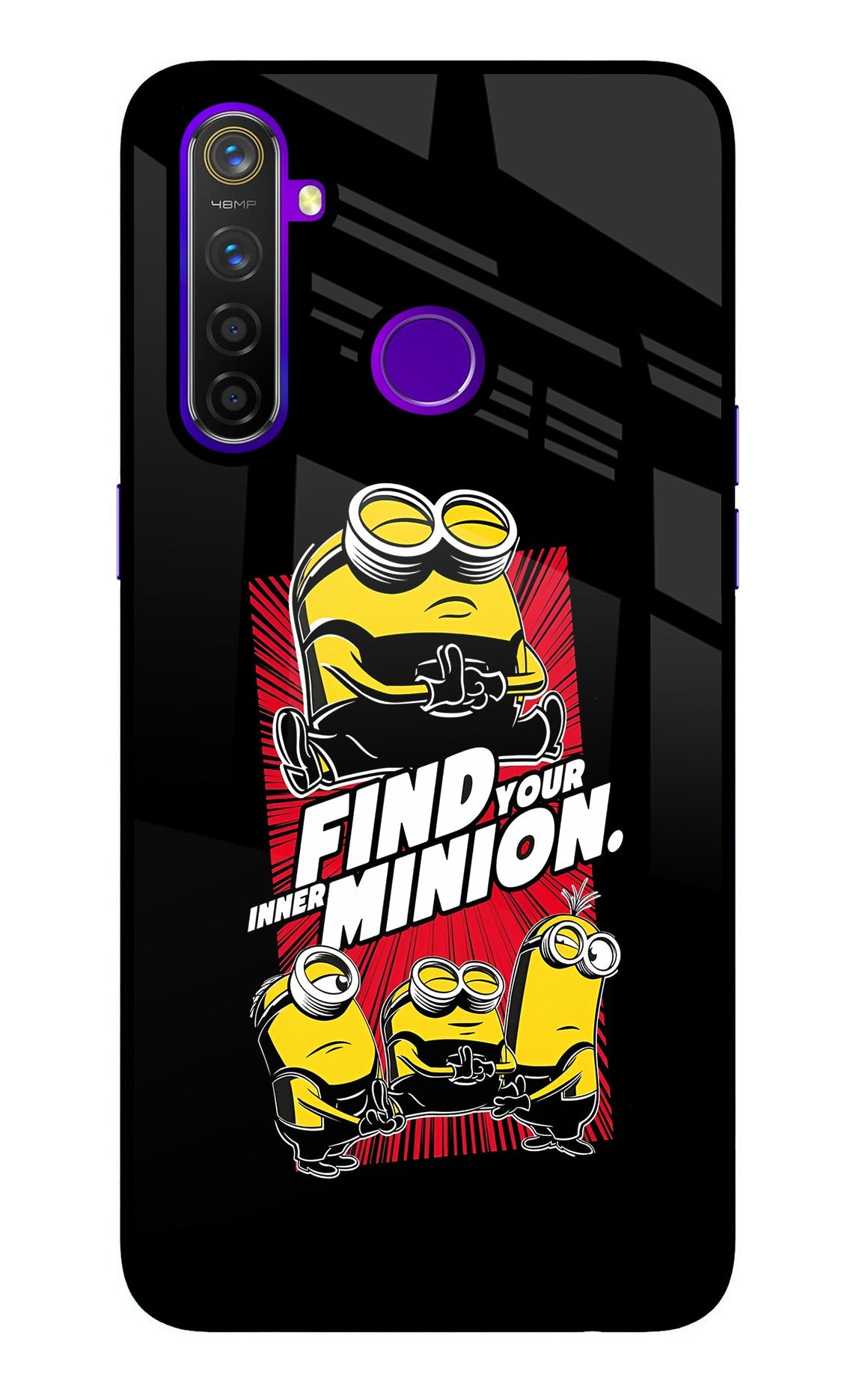 Find your inner Minion Realme 5 Pro Glass Case