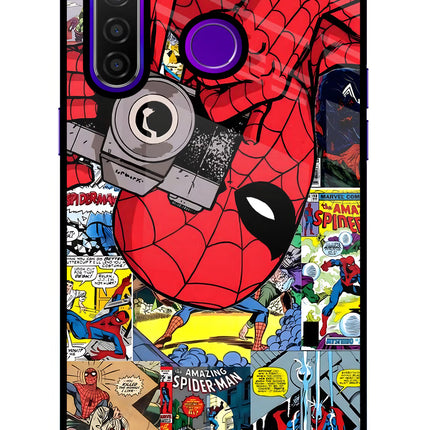 Spider Man Realme 5 Pro Glass Case Back Cover by Casekaro