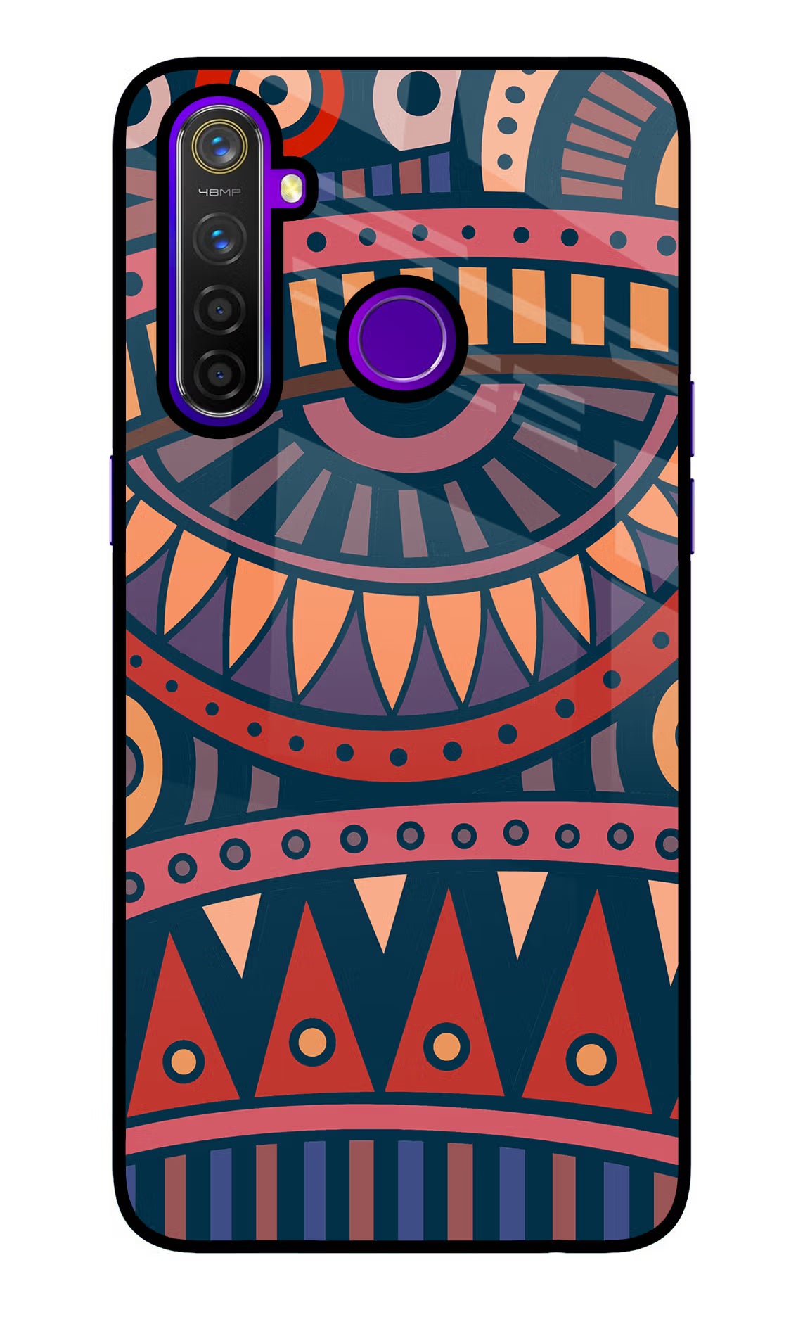 African Culture Design Realme 5 Pro Glass Case Back Cover by Casekaro