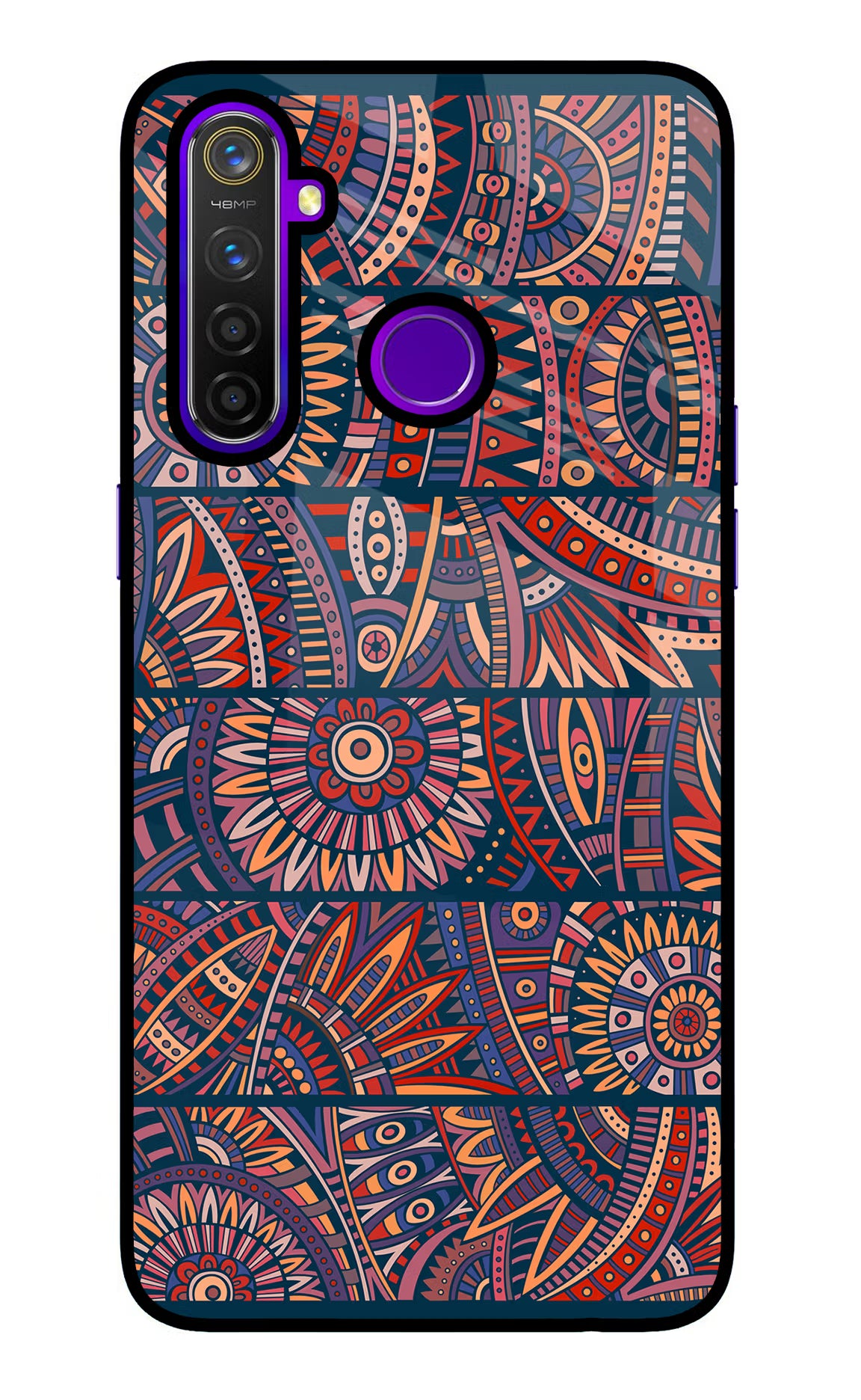 African Culture Design Realme 5 Pro Glass Case Back Cover by Casekaro