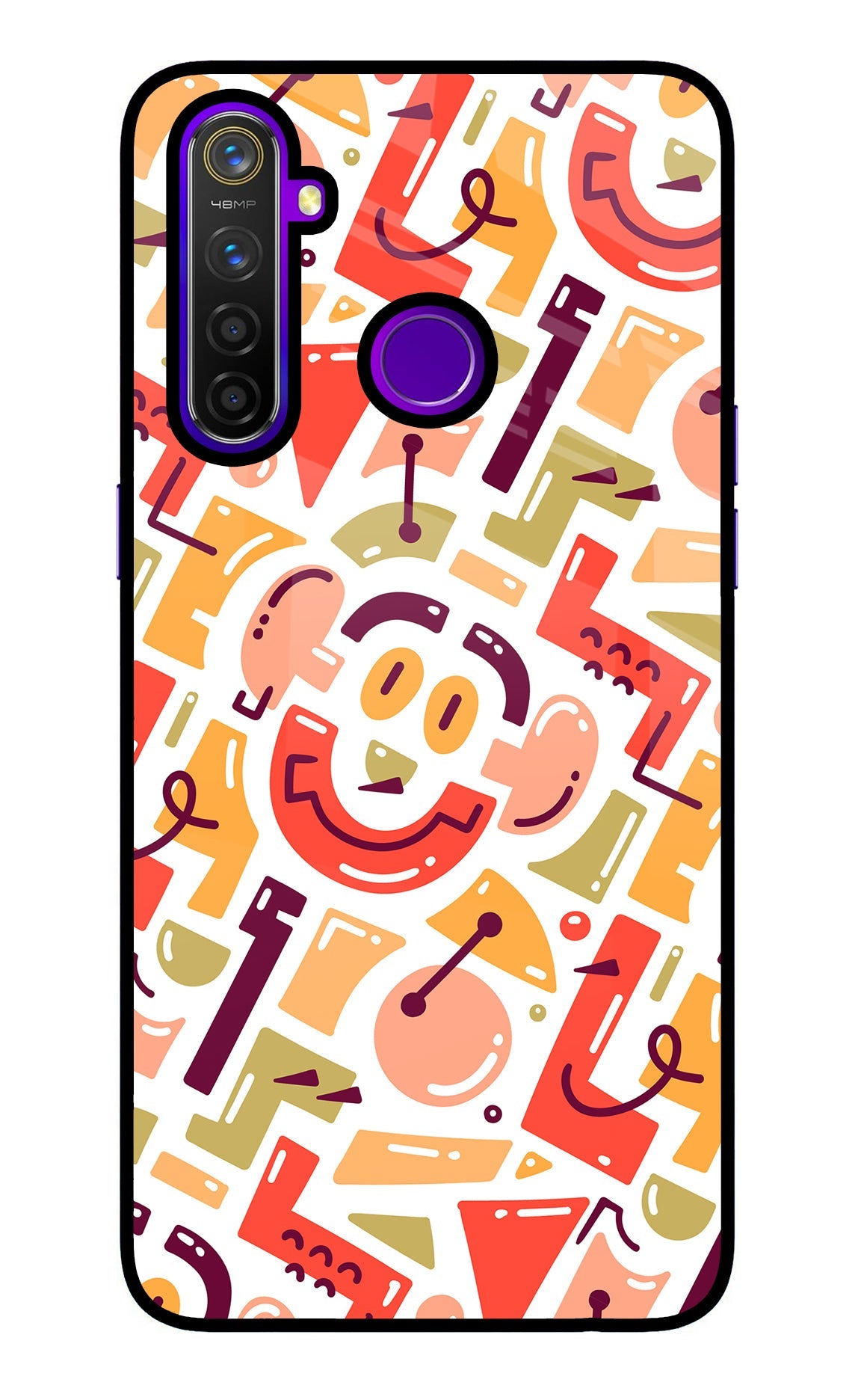 Doodle Pattern Realme 5 Pro Back Cover