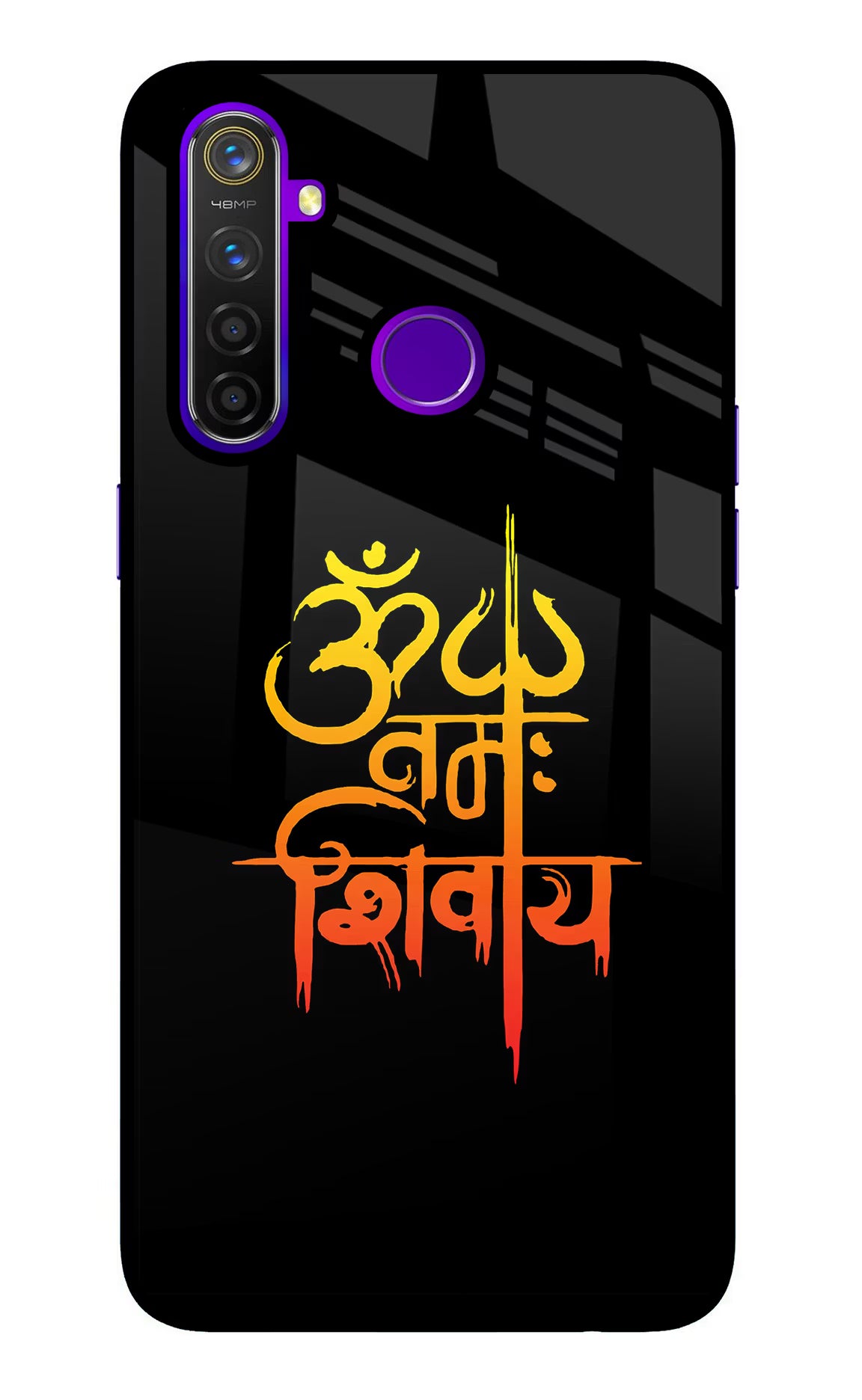 Om Namah Shivay Realme 5 Pro Glass Case Back Cover by Casekaro